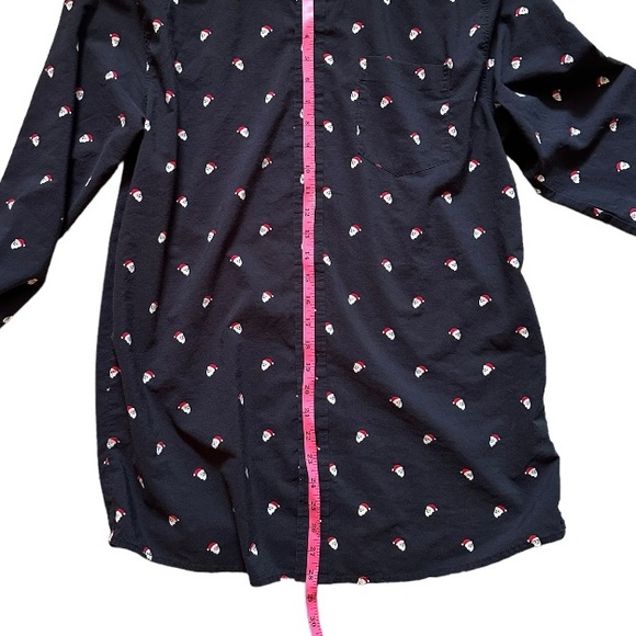 Long-Sleeved Shirt W. Small Santa faces!  Size XL, runs small. - Picture 9 of 9